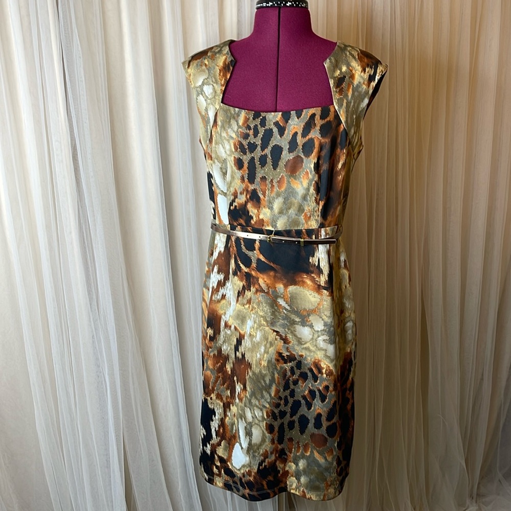 Ellen Tracy Belted Dress Size 8